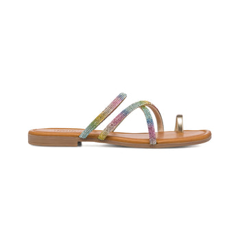 Sandali infradito da donna arcobaleno con cinturino con strass Lora Ferres, Donna, SKU w041001484, Immagine 0